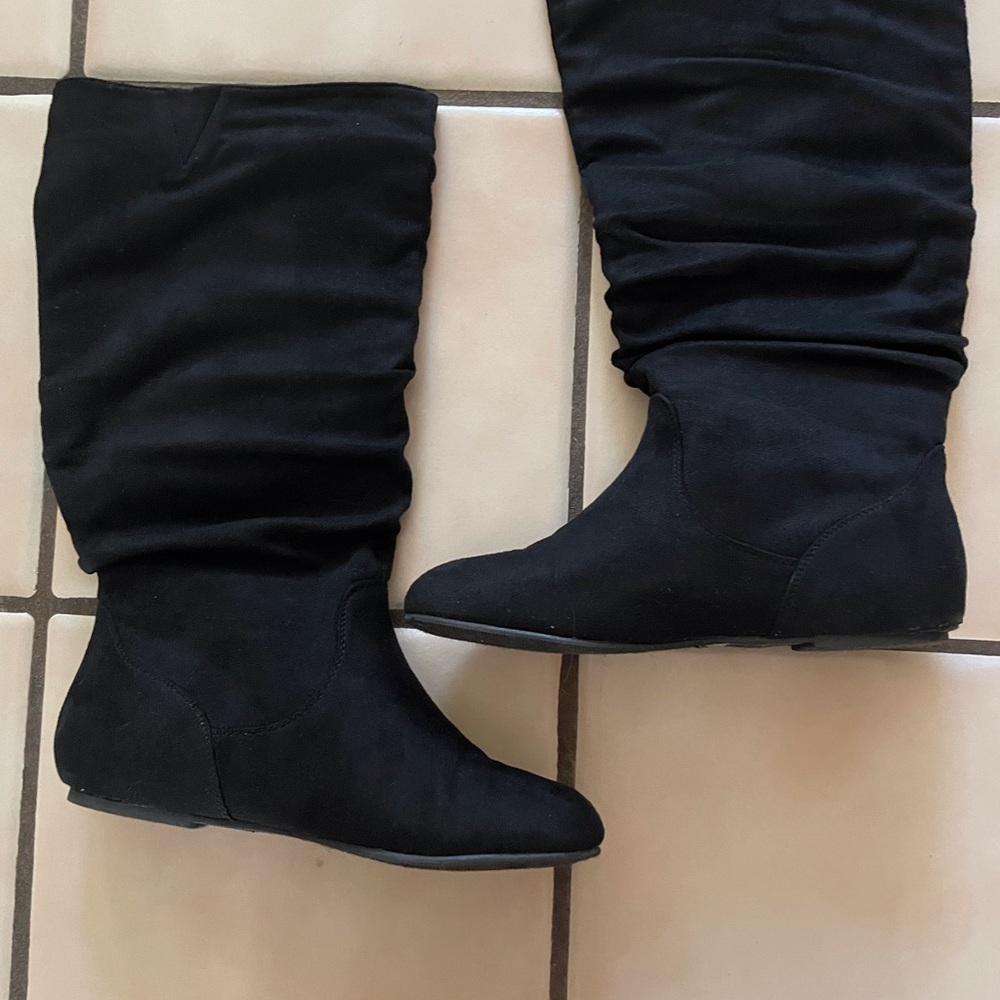 Black Suede like boots